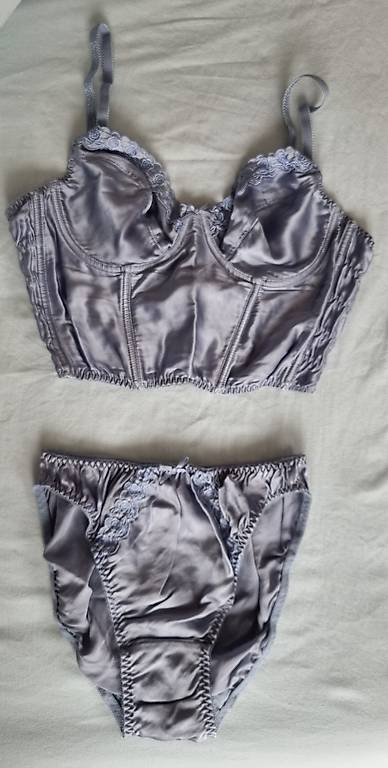 Bustier u. Slip Gr.36/38 S Seide