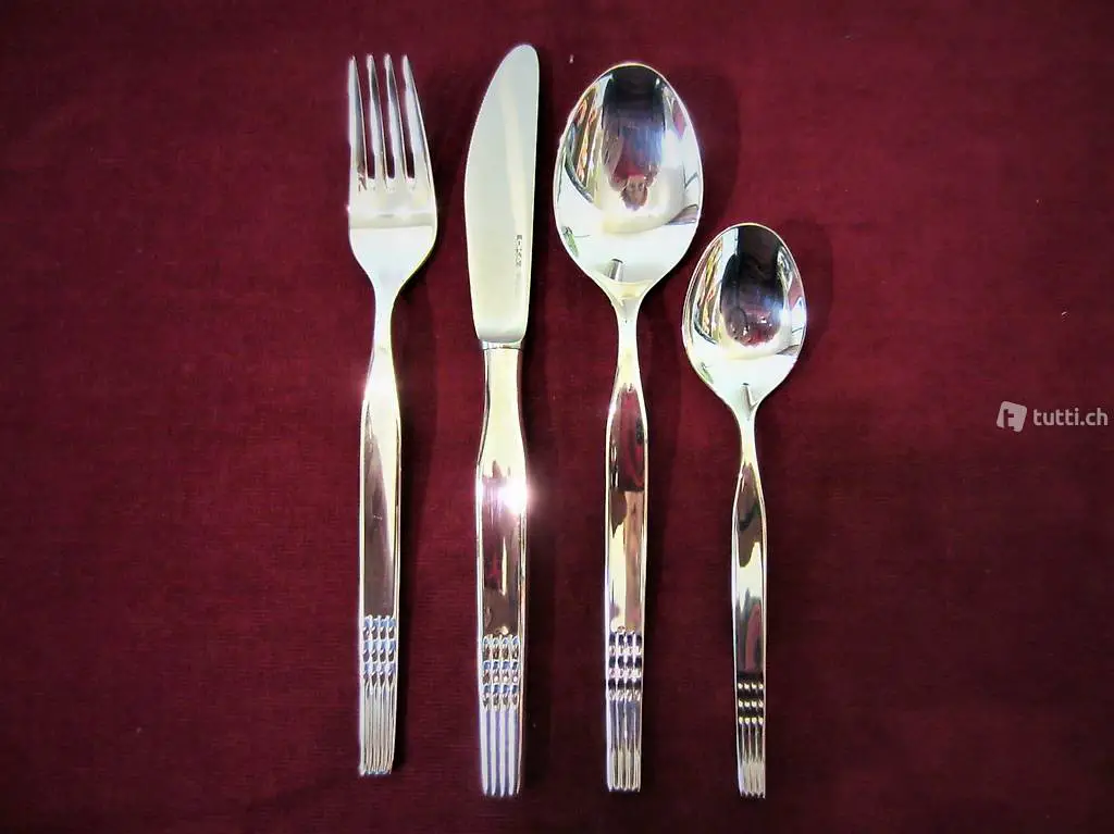  Mod.255-90 Auerhahn Garnitur 24 teilig 90 Gramm versilbert