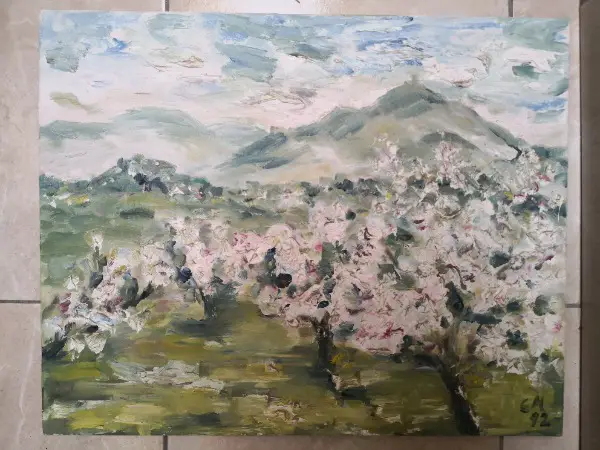 Burg Teck, Kirchheim/Teck von " der Stelle" aus gemalt