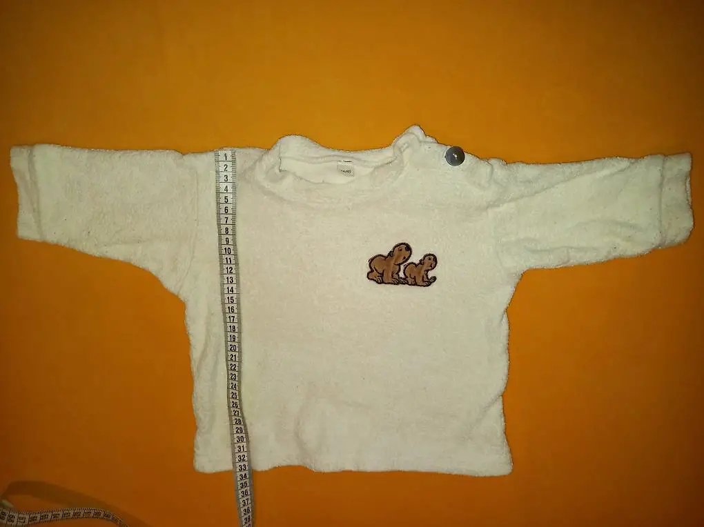Winter Schlafpullover 100% Biobaumwolle Frottee Gr. 74/80