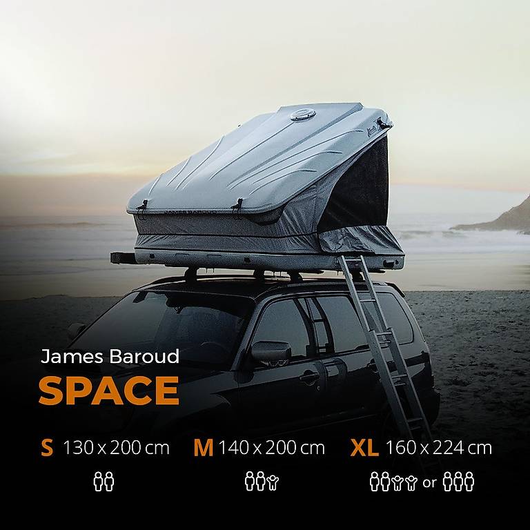 Dachzelt James Baroud Space M / schwarz, neu