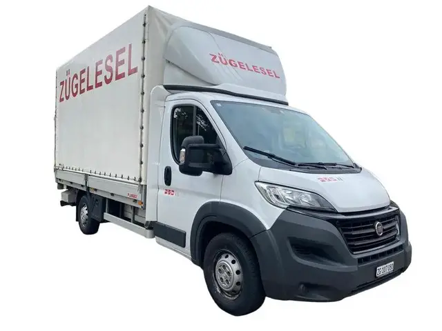 fiat, zügelesel mit hebebühne, verkaufswagen