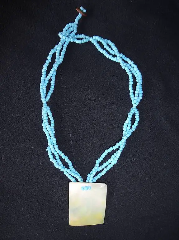 Halskette Collier Türkis mit Perlmutt