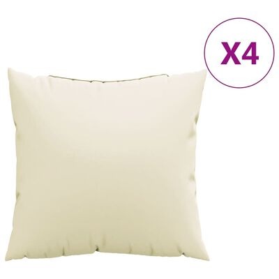  vidaXL Sofakissen 4 Stk. Creme 50x50 cm SKU:360383