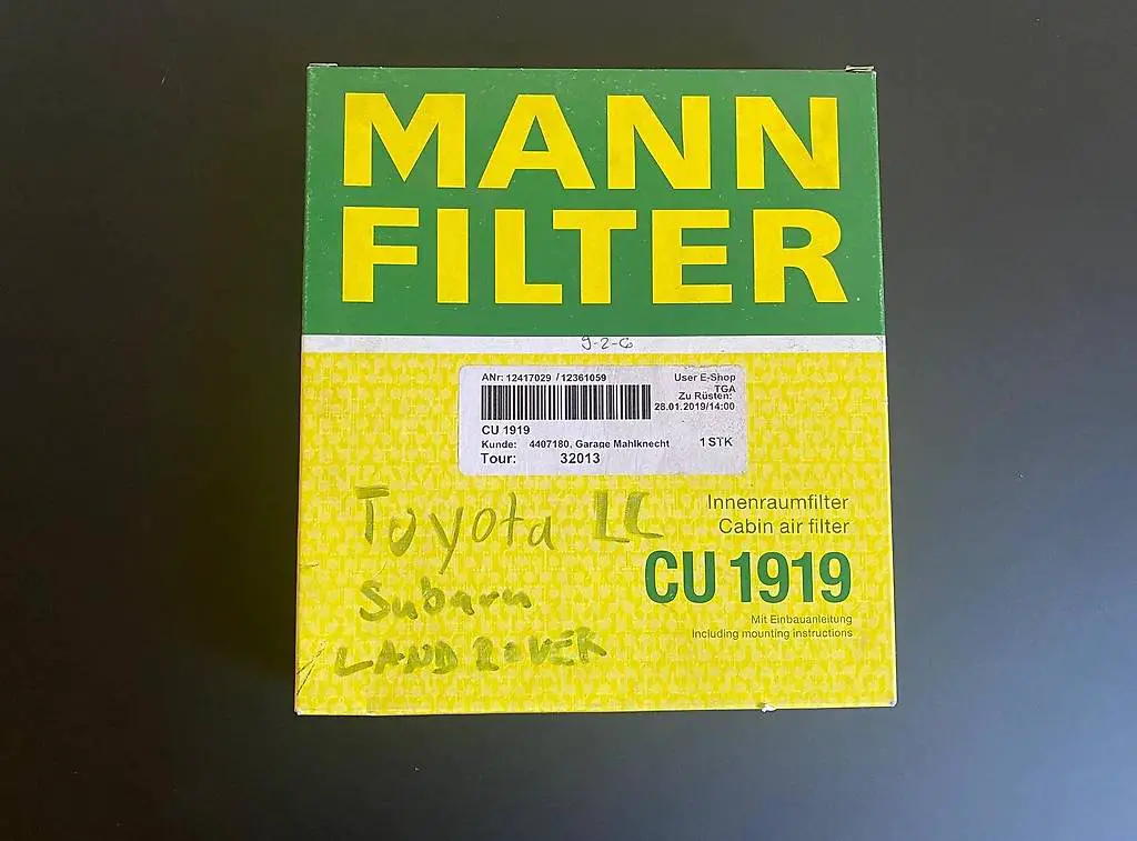 Innenraumfilter Mann CU 1919 Neu