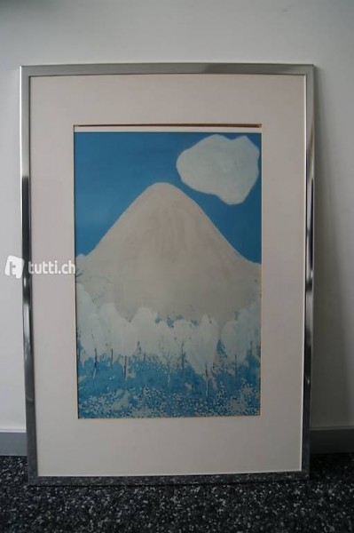  gerahmtes Bild - Der gelbe Hügel