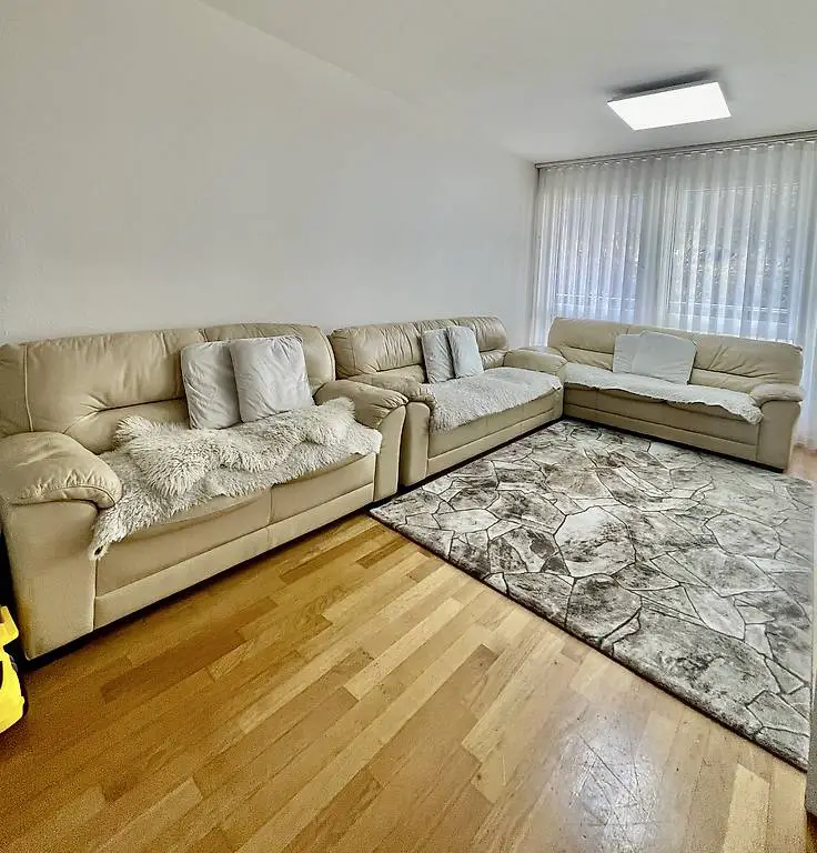 Echtleder Sofa beige (2x 3er Sofa & 1x2er Sofa)