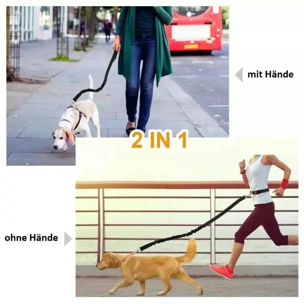 Hände Frei Hundeleine / Joggingleine (EXA)