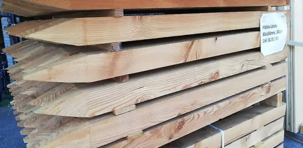  Lärchenpfähle 80x100 1.6 Meter lang