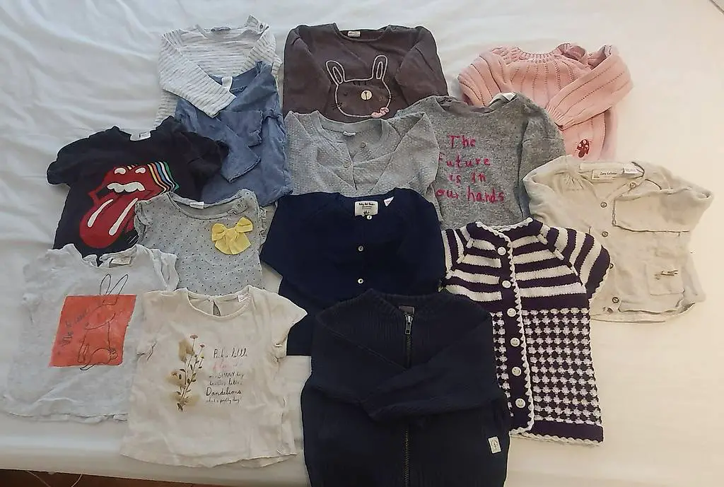 Pulli, Langarmshirt und T-Shirt als Set/einzeln (Grösse 80)