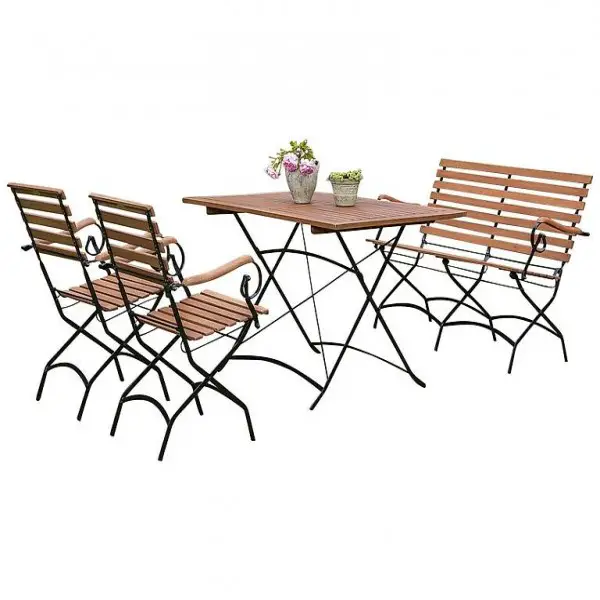  Klappgarnitur SCHLOSSGARTEN 4-teilig Lounge Gartenmöbel