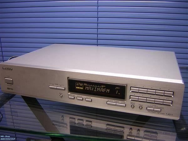 tuner hifi onkyo - tuner t-4211 alu front silber - gold