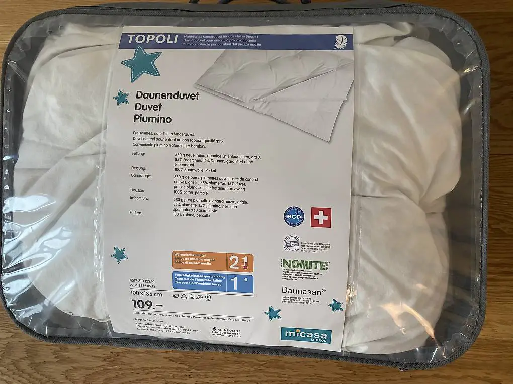 Daunendecke /Bettwäschegarnitur 100x135cm Kinder