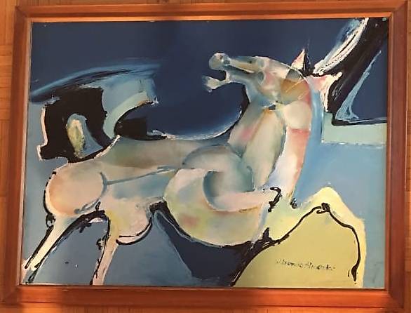 Pferd - Öl Gemalde auf Leinwand signiert