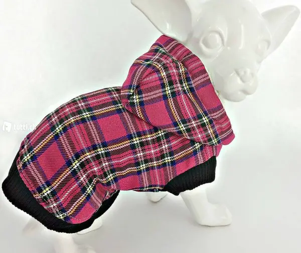  F+M CARO-PINK, CARO-BEIGE Jacke für Chihuahua Gr.S