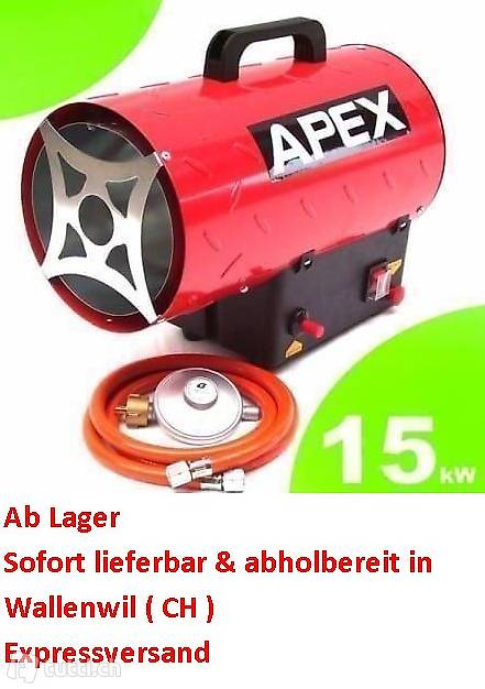  NEU Gasheizgebläse Gasheizer Heizkanone 15KW Heizlüfter