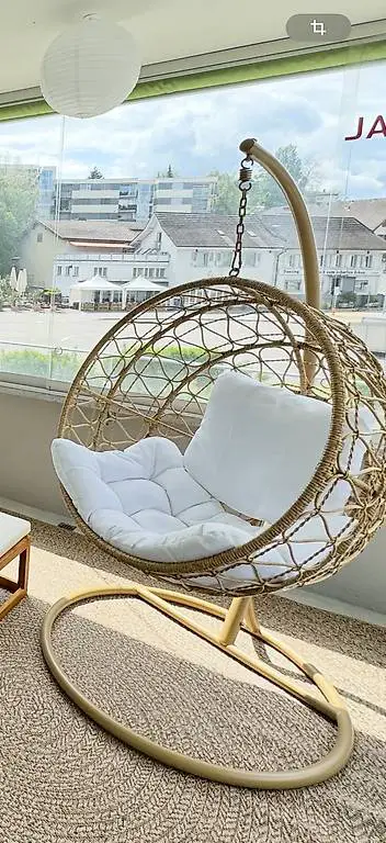 Hängesessel Beige weiss