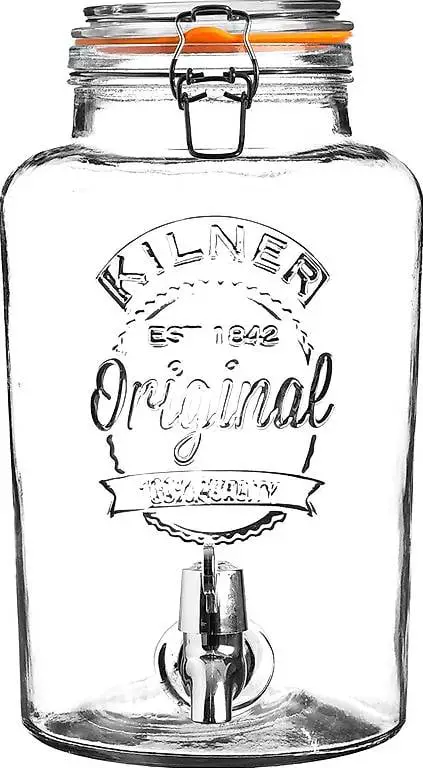 Getränkespender aus Glas mit Zapfhahn, 8 l