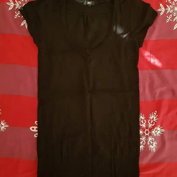 schwarze Pullover kurzärmelig Gr. S, YES OR NO