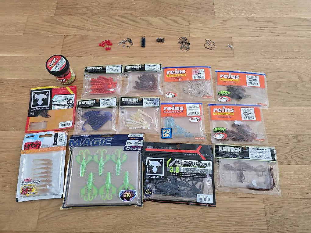 Grosses Angelköder-Set Egli Keitech Drop-Shot Fischen