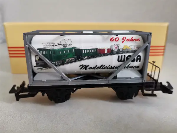WESA Containerwagen 60 Jahre WESA grau, mit Schachtel
