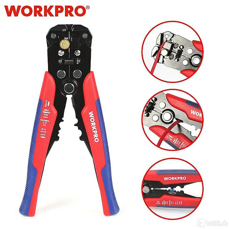  WORKPRO Crimper Kabel Cutter Automatische Abisolierzange