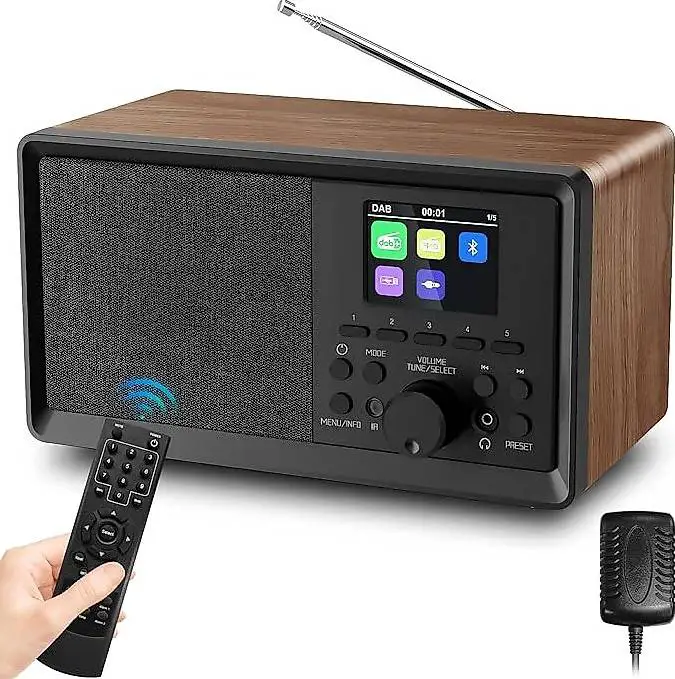 Kompaktes Retro Digitalradio 11 x 20 x 11 cm