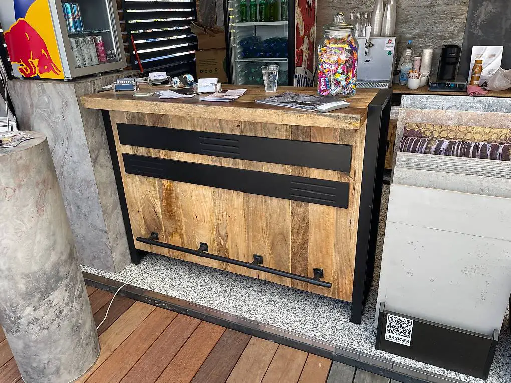 Bartheke Iron Industry Mangoholz Eisen Mangoholz 140x105