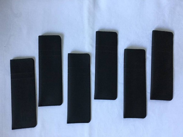 Leere, schwarze Brille Etui