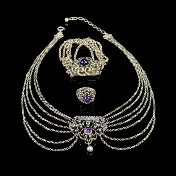 Schmuckset vintage, Trachtenschmuck, 3 Teile