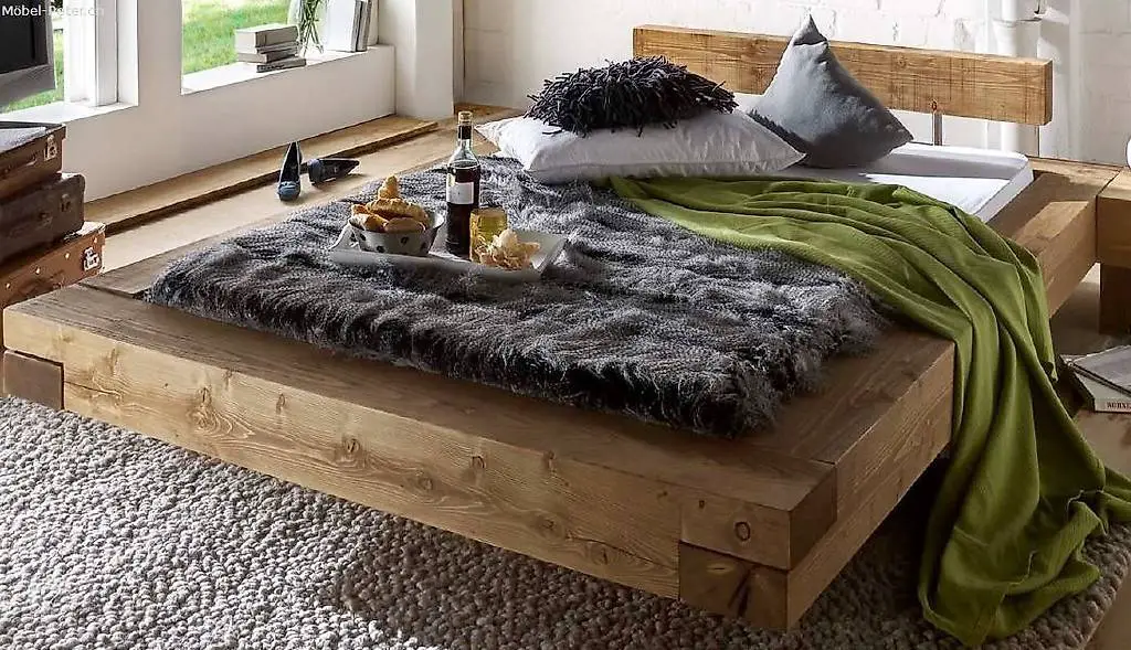 Balkenbett BRUCE Fichtenholz