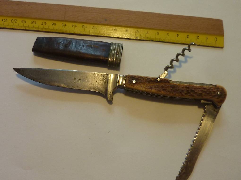 Jagdmesser Sackmesser Nicker A.WJr. Anton Wingen Ritter 1920