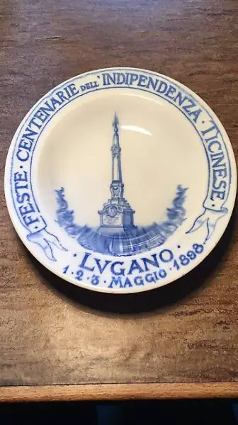 Piatto commemorativo feste centenarie dell indipendenza