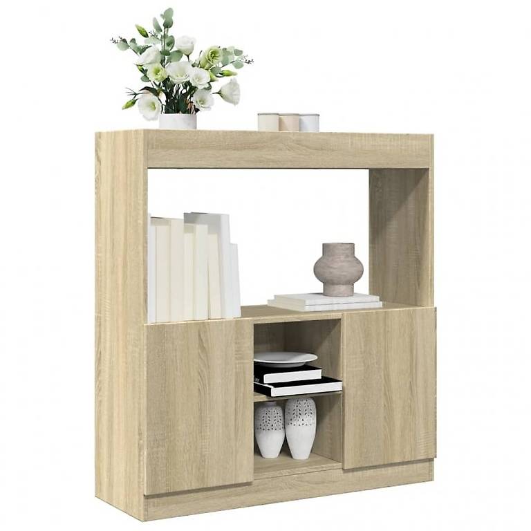 Highboard Sonoma-Eiche 92x33x100 cm Holzwerkstoff