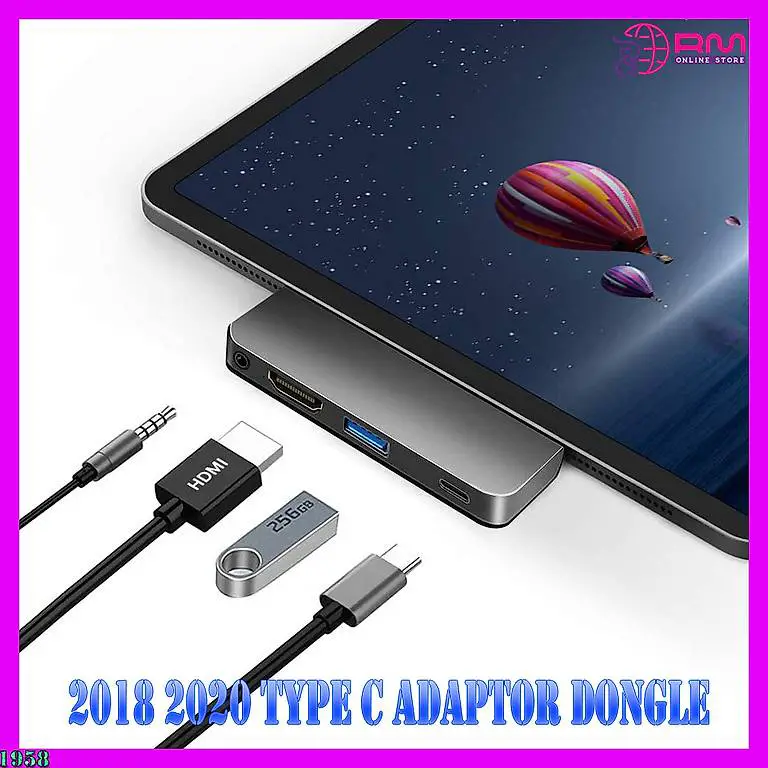 iPad Pro Zubehör 2018 2020 12,9" 11", Typ C Adapter