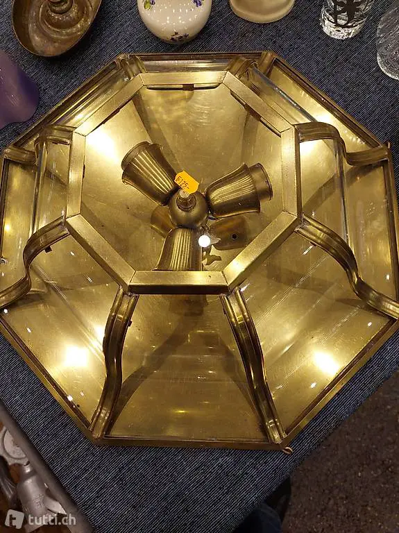 Plafonnier laiton a 3 ampoules