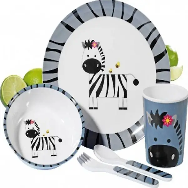  Vaisselle pour enfant ZÈBRE service de vaisselle avec 15pc