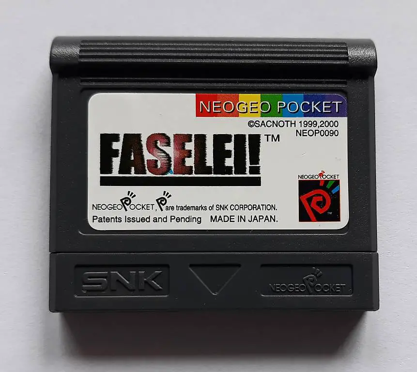 FaseleiNeo Geo Pocket Color Neogeo NGPC EUR -->RARITÄT