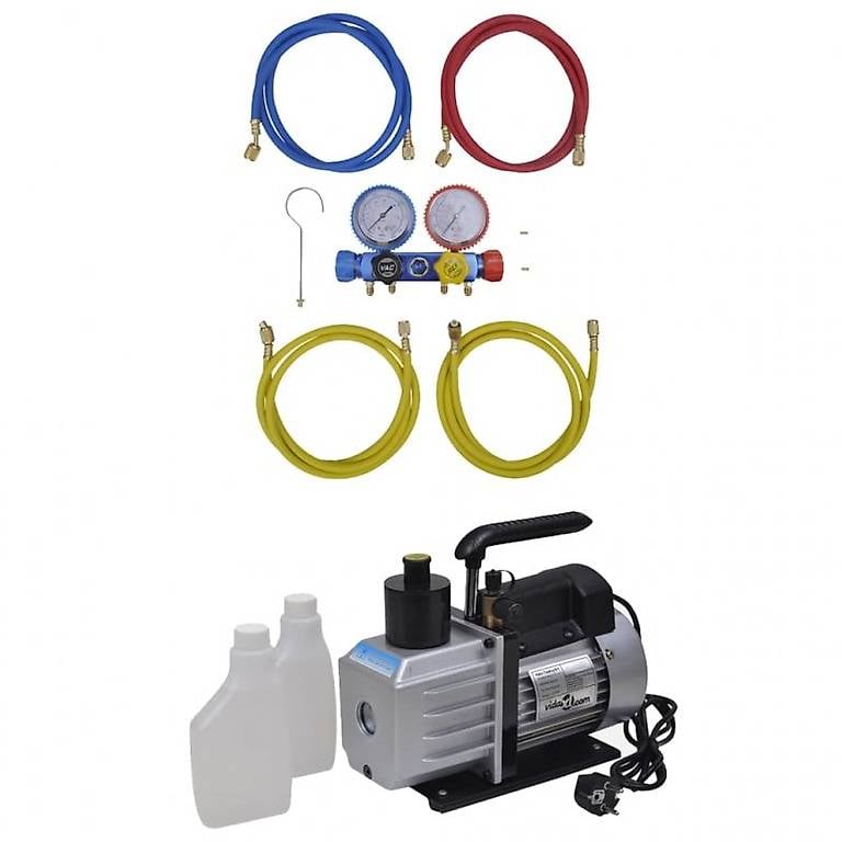 Vakuumpumpe mit 4-Wege-Verteiler-Manometer Set für Klimaanla