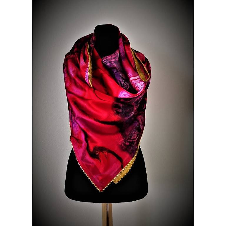 Seidenfoulard mit Reissverschluss Design_NEU