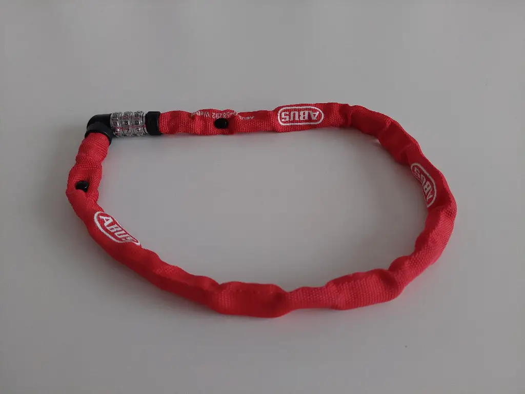 ABUS Kettenschloss 1200 Web, Rot, 60 cm, guter Zustand