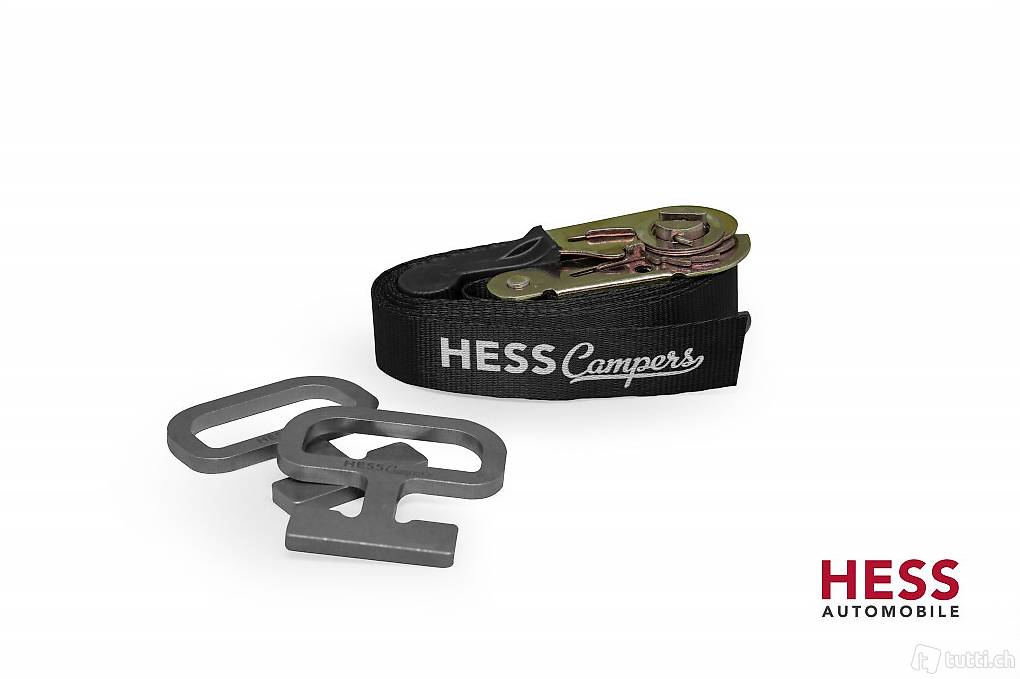  Zwei Haken mit Spanngurt 3.0 m für den VW T5/T6/T6.1