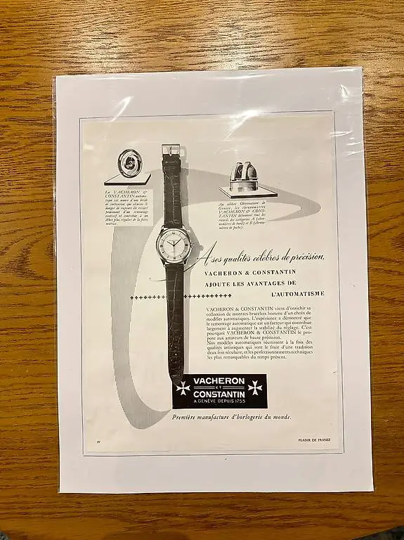 Vacheron Constantin Werbeposter Wanddeko Vintage