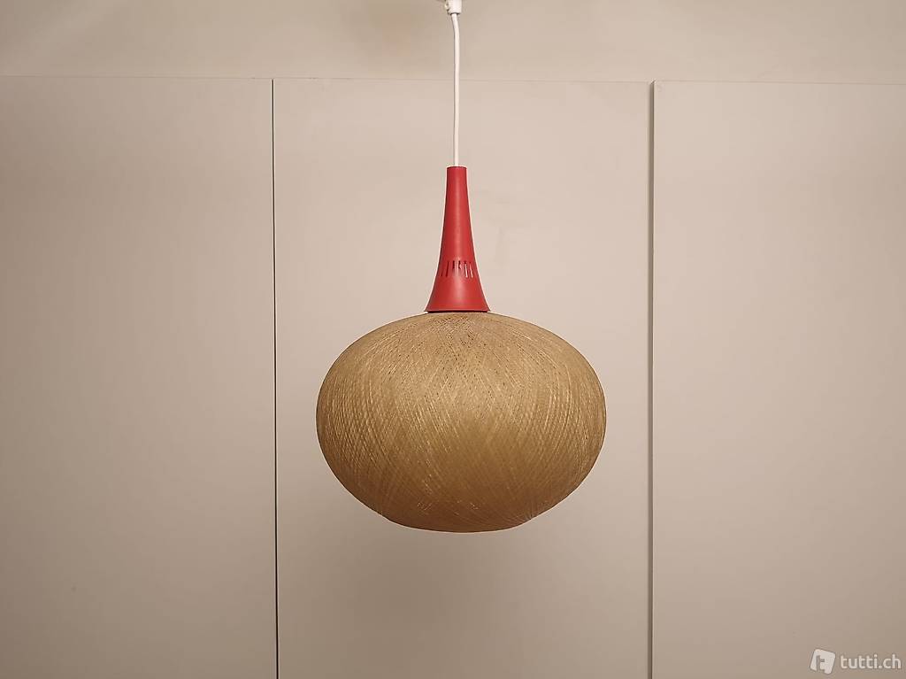 60s 70s Fiber Globe Hängelampe Designerlampe vintage