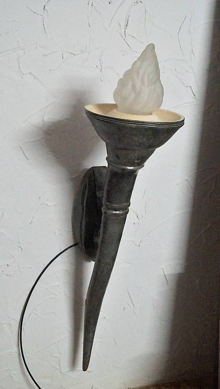 Lampe Leuchte Wandleuchte Fackel als Paar 110cm hoch