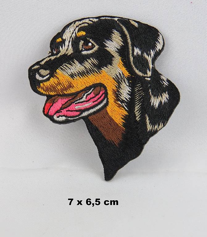 ROTTWEILER - Aufnäher - Aufbügler - Stickerei - 7x6,5cm