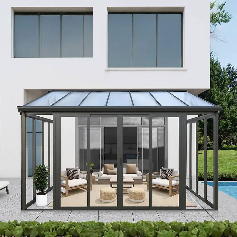 Wintergarten ZEUS - Anthrazit Terrassenüberdachung