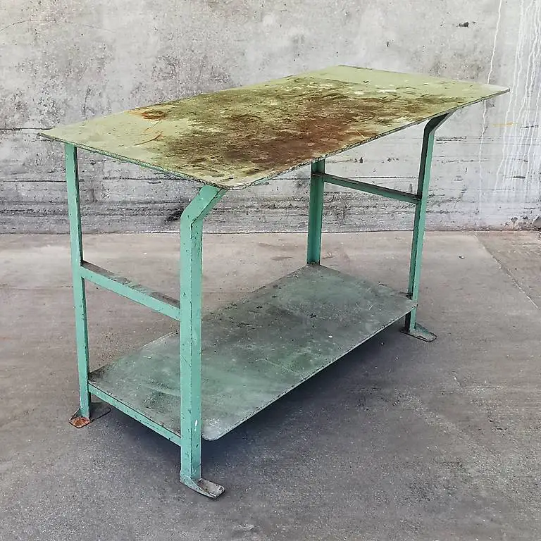 Industrial Werktisch + Vintage + Stahl massiv + Patina