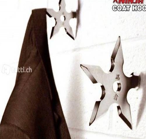 Ninja Stern Kleiderhaken Garderobe Hook Shuriken Japanische