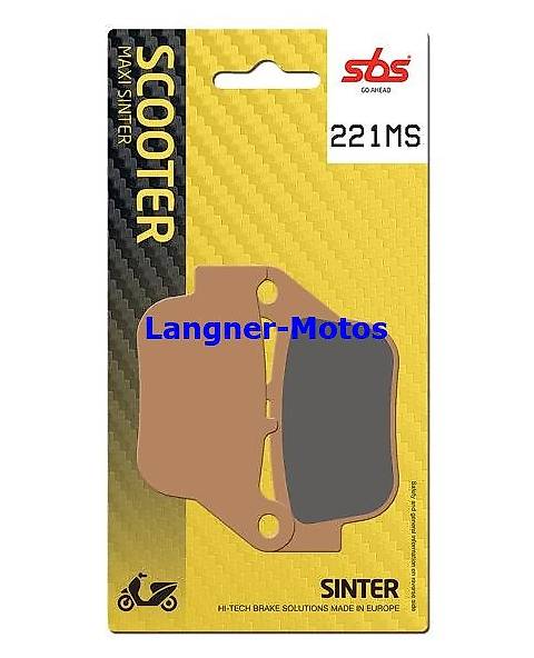 Bremsbelag SBS 221 MS Maxi Sinter YP X-Max 250 2014-2016